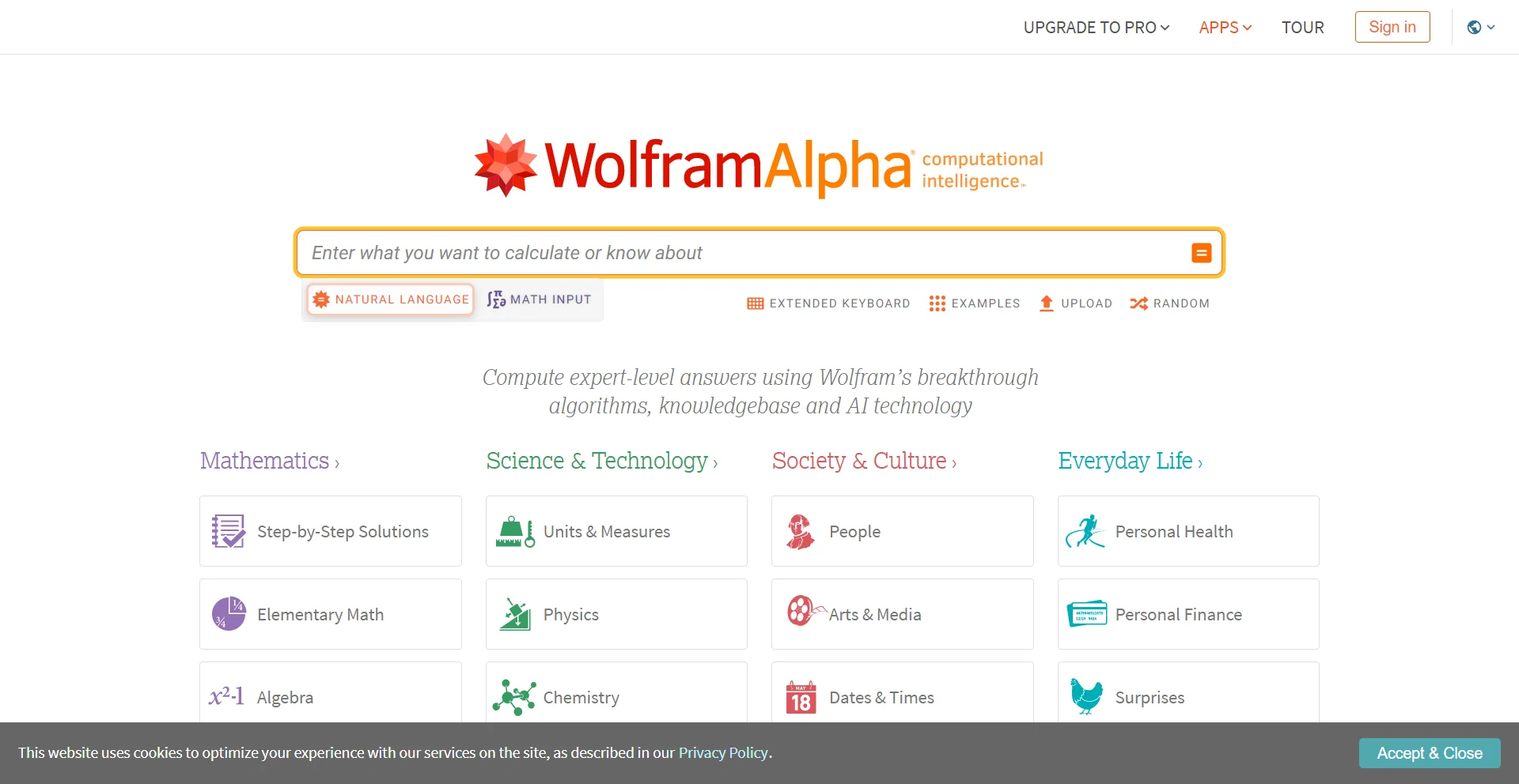 Wolfram’s Alpha